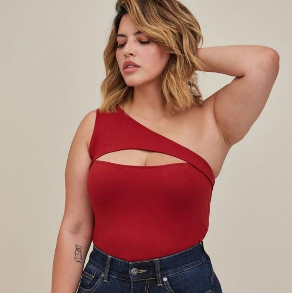 Torrid Foxy Cutout One Shoulder Top